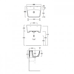Simas Degrade Раковина с 1 отв. подвесная 60х45см, цвет белый