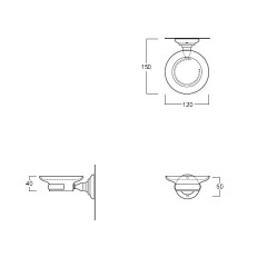 SIMAS Accessori Мыльница, цвет хром