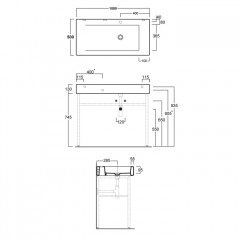 SIMAS Frozen Штанга 90,5см для консоли FZ12, цвет хром