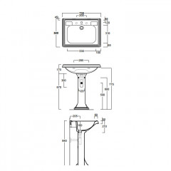 SIMAS Arcade Раковина 73x54см с 1 отв. под смеситель, цвет белый