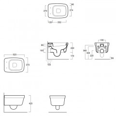 SIMAS Evolution Унитаз подвесной 52х37см, цвет белый (без крепежа F85)