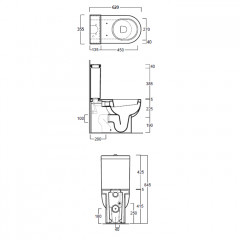 SIMAS E-LINE Бачок для унитаза моноблок, цвет белый
