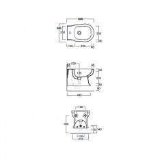 SIMAS Londra Биде подвесное с 1 отв. под смеситель, 50,5х36,5хh33см, цвет белый