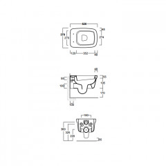 SIMAS Evolution Унитаз подвесной 52х37см, цвет черный (без крепежа F85)