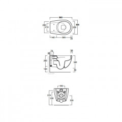 SIMAS Vignoni унитаз подвесной безободковый "Rimless" 56*36,5см, без крепежа F85, цвет: tela matt