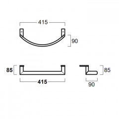 Simas Lft Spazio Полотенцедержатель для LFT34, цвет хром