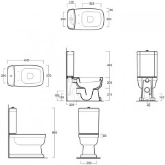 SIMAS Evolution Унитаз моноблок 64х37см, слив универсальный, цвет белый