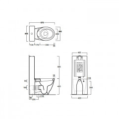 Simas Bohemien унитаз напольный 36,5х53,5, цвет белый