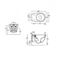 SIMAS Vignoni унитаз подвесной безободковый 56*36,5см, смыв Tornado, без крепежа F85, цвет: tela matt
