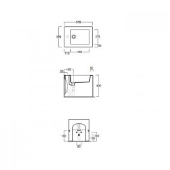 Simas Frozen Биде напольное с 1-м отверстием под смеситель 37.5х51см, цвет белый (без крепежа F90)
