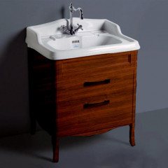 SIMAS Arcade 73, раковина с бортиком 73*54, с 1 отв. под смеситель, цвет: белый