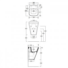 Simas Baden Baden Раковина подвесная 40х45х55 см, с 1 отв. для смесителя, цвет белый (без спецкреплений F85)