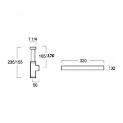 SIMAS Сифон цилиндрической формы для раковины,хром