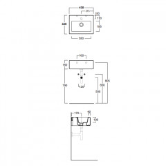 SIMAS Frozen раковина 43х33,5см, без отверстия, цвет белый