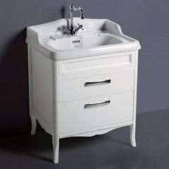 SIMAS Arcade 73, раковина с бортиком 73*54, с 1 отв. под смеситель, цвет: белый