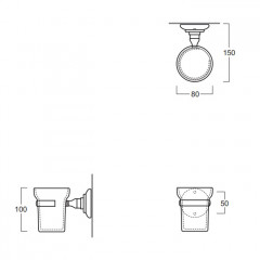 SIMAS Accessori Подстаканник, цвет хром
