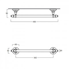 SIMAS Accessori Вешалка для полотенец, 40см,цвет хром