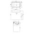 SIMAS RATIO  Раковина чаша подвесная 75x46xh18 см, с 1 отв. для смесителя, без перелива, цвет белый