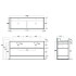 SIMAS AGILE Структура металлическая 141x46xh72 см, напольная, для раковины AG141, с 2 полками, цвет черный матовый