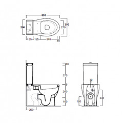 Simas Lft Spazio бачок для моноблока, цвет белый