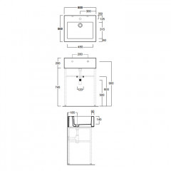 SIMAS Frozen раковина 60x50см, с 1 отв. выбитым вручную, цвет белый