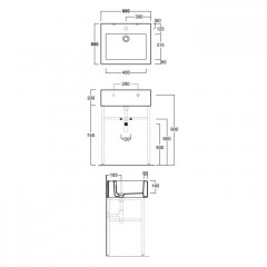 Simas Frozen консоль 90х50см без отв. под смеситель, цвет белый
