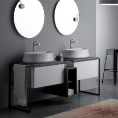 Simas Frame Зеркало круглое с металлической структурой 70 см (без светильника)