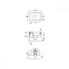 SIMAS Frozen Унитаз подвесной 38х51см, цвет белый, без крепежа F85