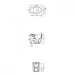 Simas Bormio Унитаз приставной безободковый 54х35 см, цвет белый