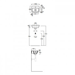 SIMAS Evolution Раковина 31х27см с 1 отв. под смеситель, цвет черный
