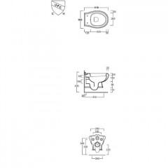SIMAS Arcade Унитаз подвесной 37х51см, безободковый "Rimless", цвет белый