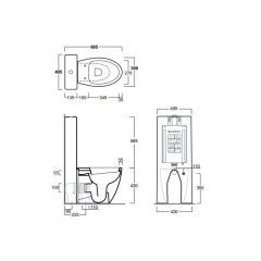 SIMAS Бачок без механизма слива D20, белый, для унитазов DU01/BO01/FL61/LFT20/OH01/EL01/GA01/BR01