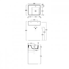 SIMAS RATIO Раковина чаша подвесная 55x46xh18 см, с 1 отв. для смесителя, без перелива, цвет NARCISO